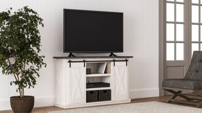 Dorrinson 54" TV Stand - White TV Stand modern furniture Contempo Furniture
