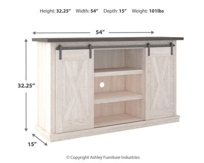 Dorrinson 54" TV Stand - White TV Stand modern furniture Contempo Furniture