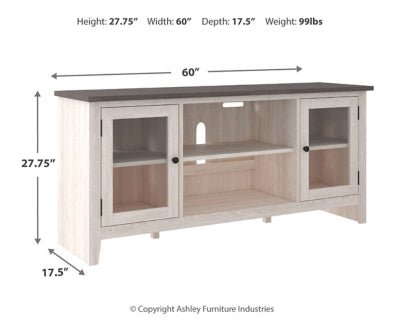 Dorrinson 60" TV Stand - White TV Stand modern furniture Contempo Furniture