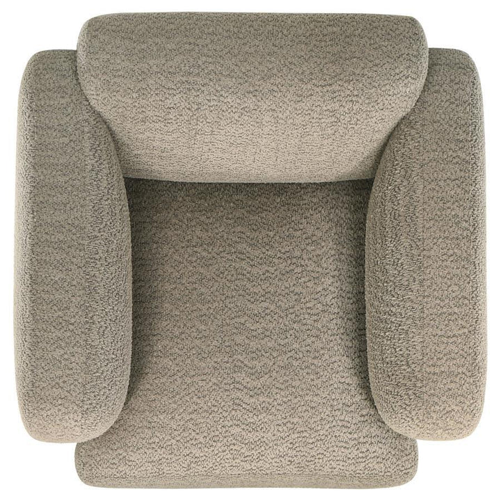 Dorset - 3 Piece Upholstered Round Track Arm Sofa Set - Brown 3 - Piece Living Room Set modern furniture Contempo Furniture
