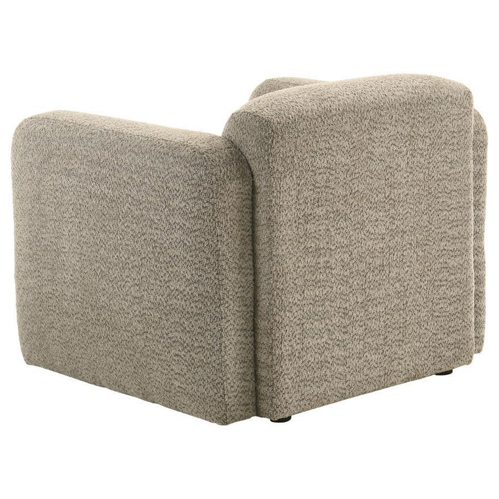 Dorset - 3 Piece Upholstered Round Track Arm Sofa Set - Brown 3 - Piece Living Room Set modern furniture Contempo Furniture