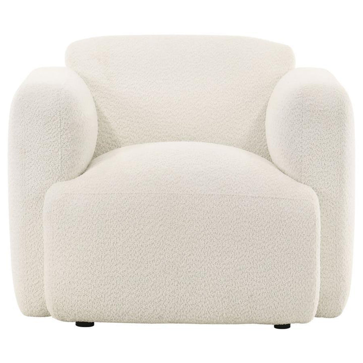 Dorset - 3 Piece Upholstered Round Track Arm Sofa Set - White 3 - Piece Living Room Set modern furniture Contempo Furniture