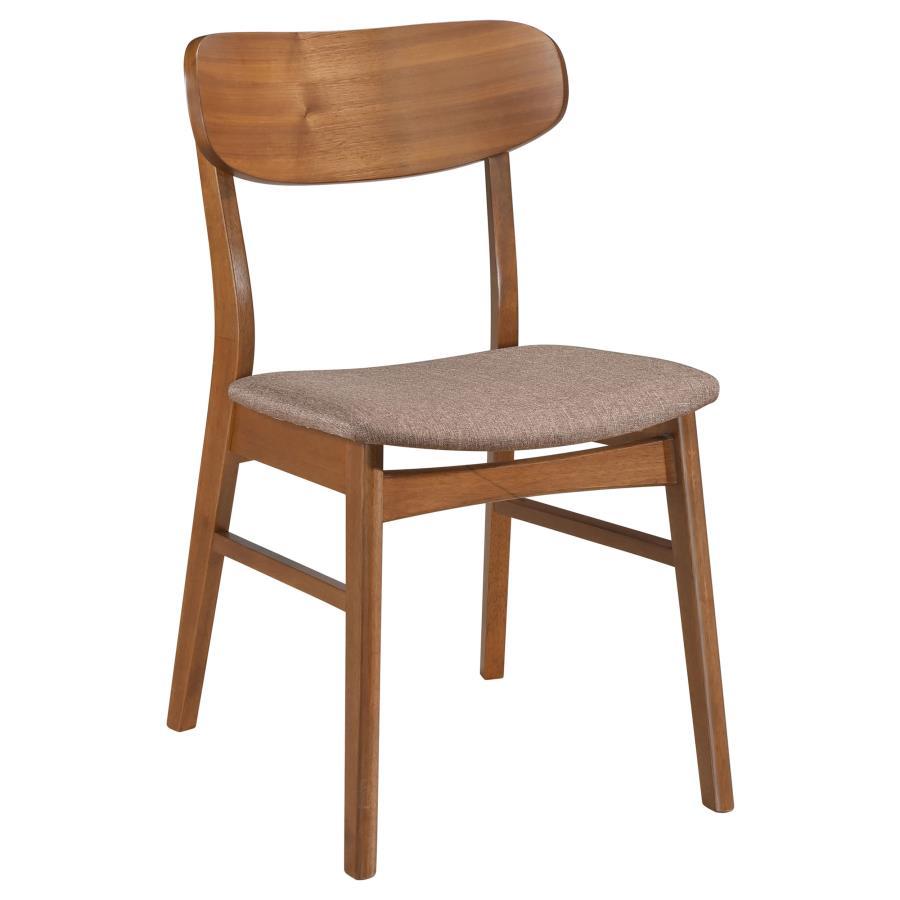 Dortch - Dining Side Chair (Set of 2) - Walnut And Brown Chair Set modern furniture Contempo Furniture