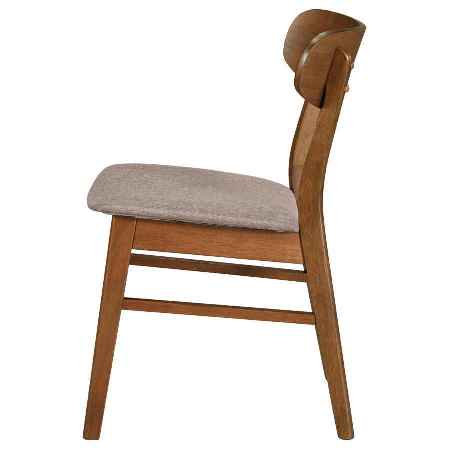 Dortch - Dining Side Chair (Set of 2) - Walnut And Brown Chair Set modern furniture Contempo Furniture