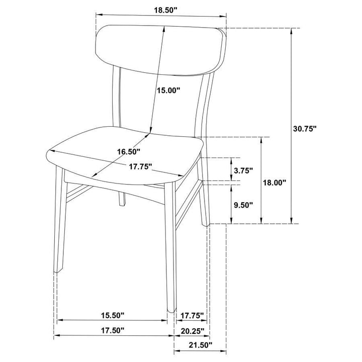 Dortch - Dining Side Chair (Set of 2) - Walnut And Brown Chair Set modern furniture Contempo Furniture