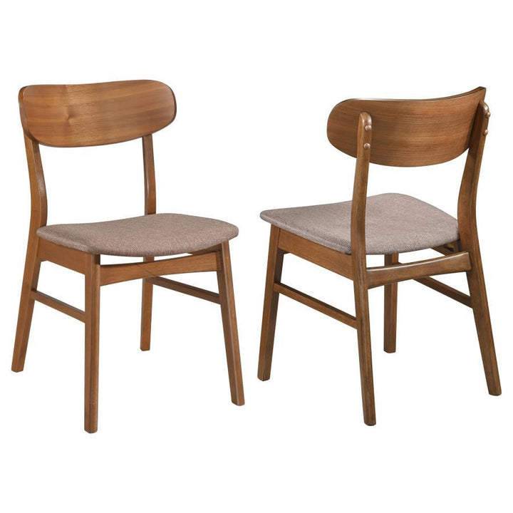 Dortch - Dining Side Chair (Set of 2) - Walnut And Brown Chair Set modern furniture Contempo Furniture