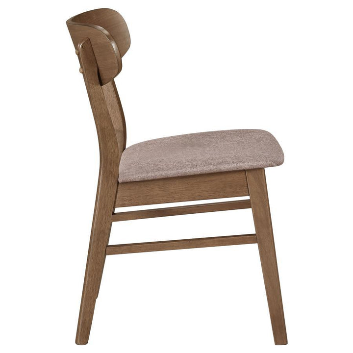 Dortch - Dining Side Chair (Set of 2) - Walnut And Brown Chair Set modern furniture Contempo Furniture