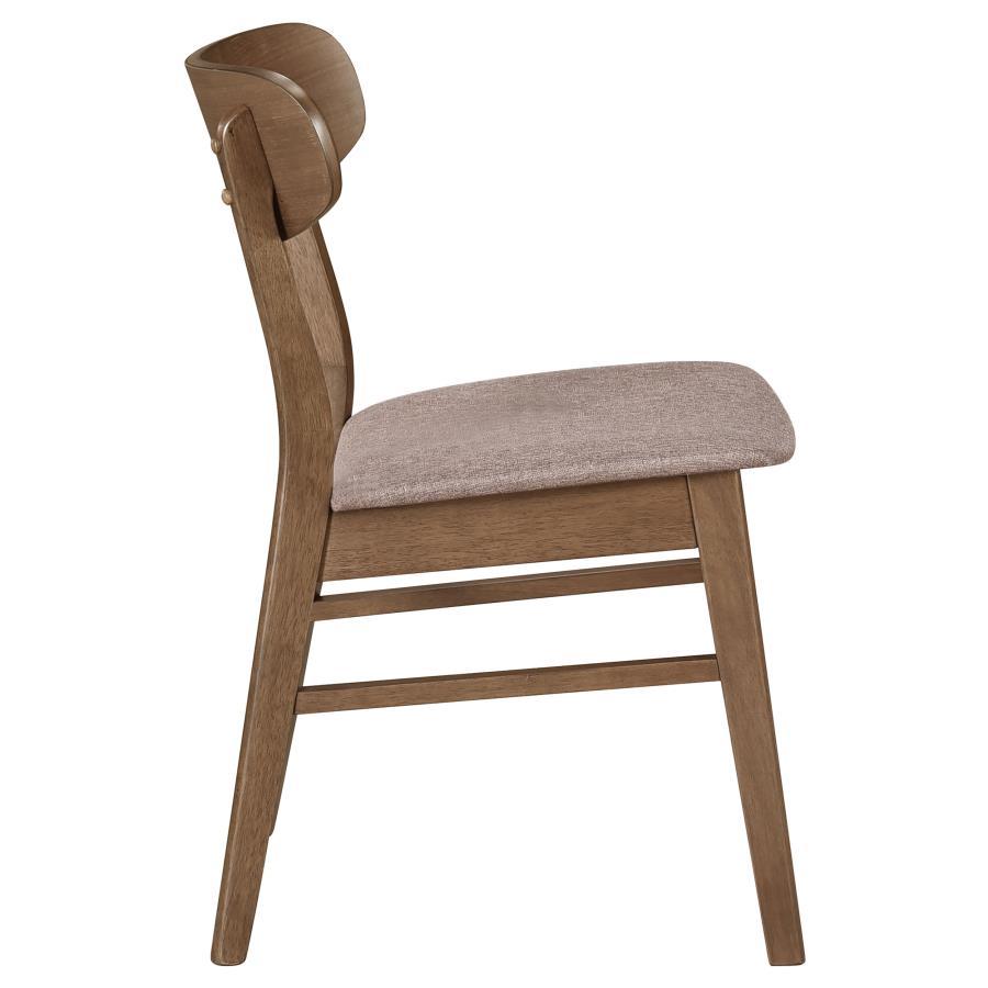 Dortch - Dining Side Chair (Set of 2) - Walnut And Brown Chair Set modern furniture Contempo Furniture