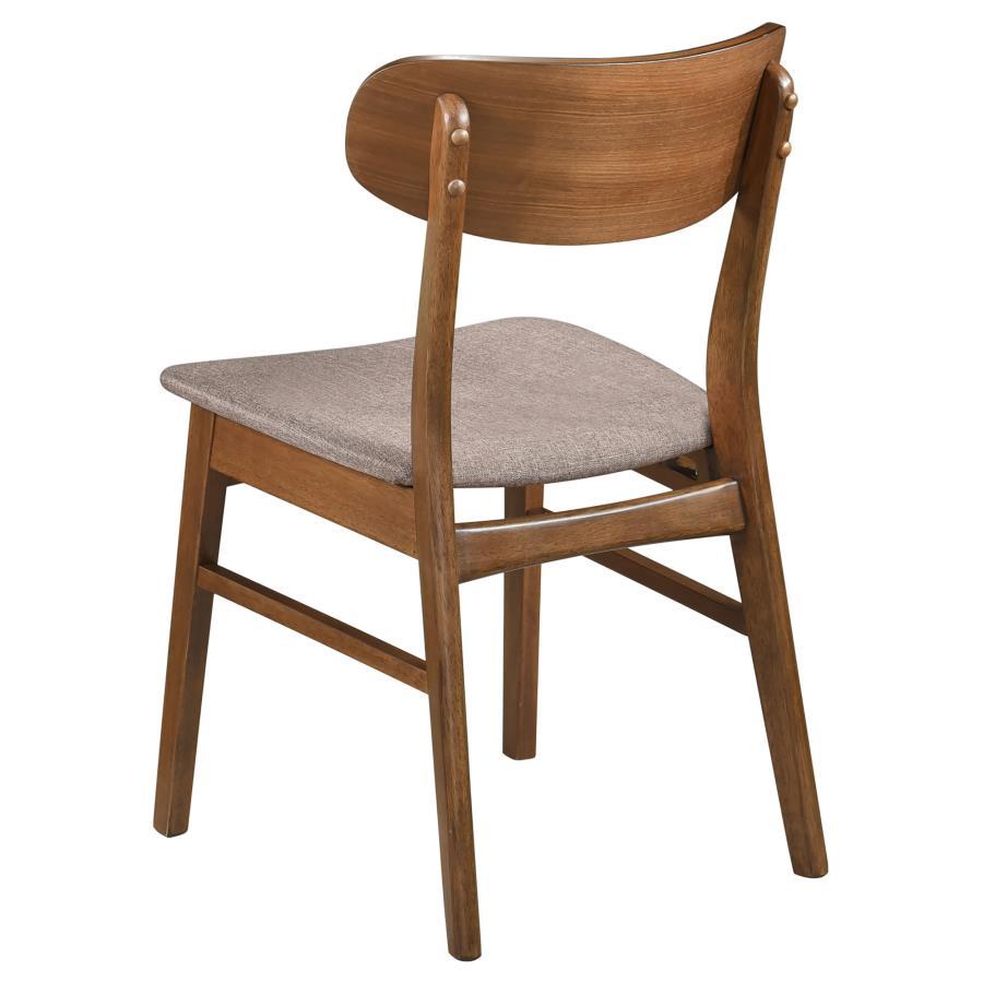 Dortch - Dining Side Chair (Set of 2) - Walnut And Brown Chair Set modern furniture Contempo Furniture