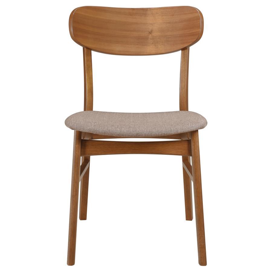 Dortch - Dining Side Chair (Set of 2) - Walnut And Brown Chair Set modern furniture Contempo Furniture