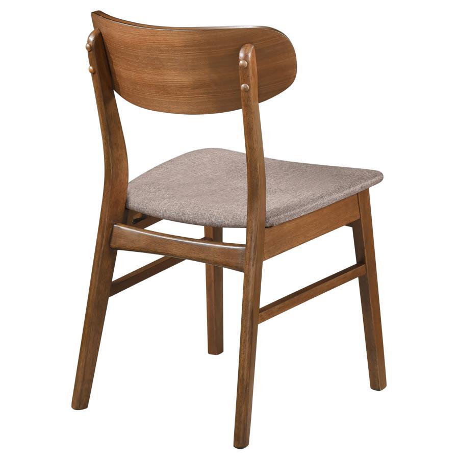 Dortch - Dining Side Chair (Set of 2) - Walnut And Brown Chair Set modern furniture Contempo Furniture