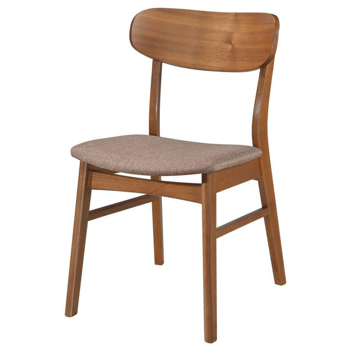 Dortch - Dining Side Chair (Set of 2) - Walnut And Brown Chair Set modern furniture Contempo Furniture