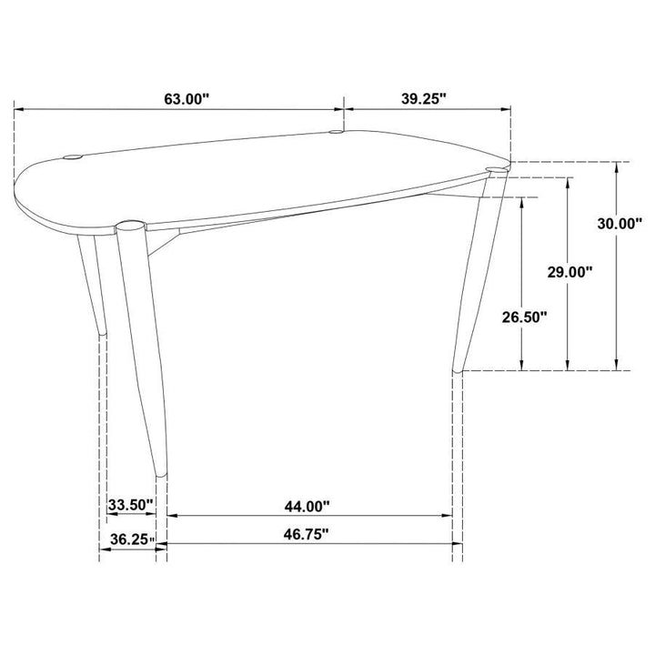 Dortch - Oval Solid Wood Dining Table - Walnut Dining Table modern furniture Contempo Furniture