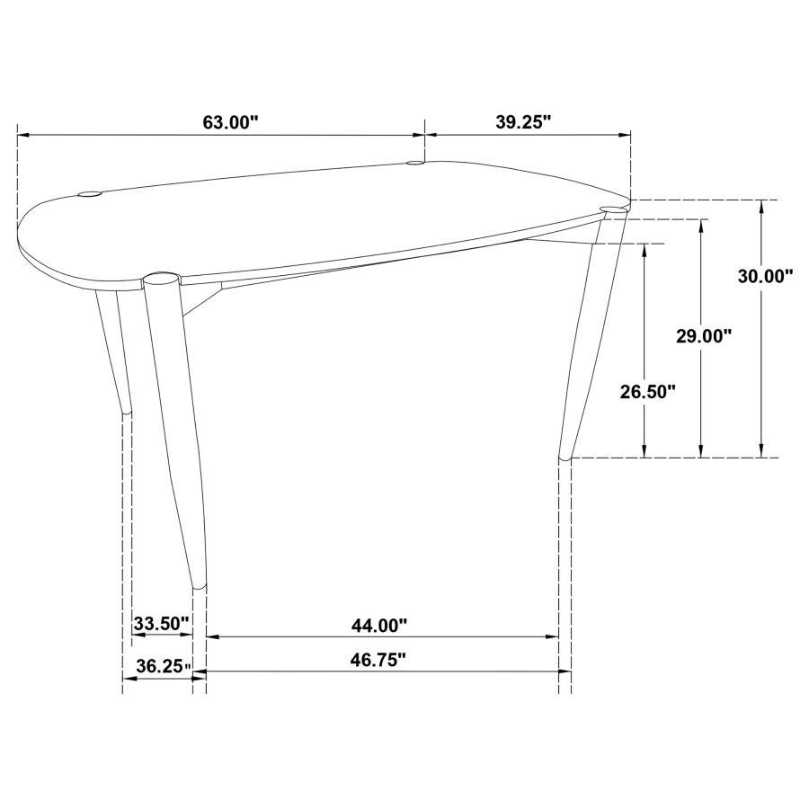 Dortch - Oval Solid Wood Dining Table - Walnut Dining Table modern furniture Contempo Furniture