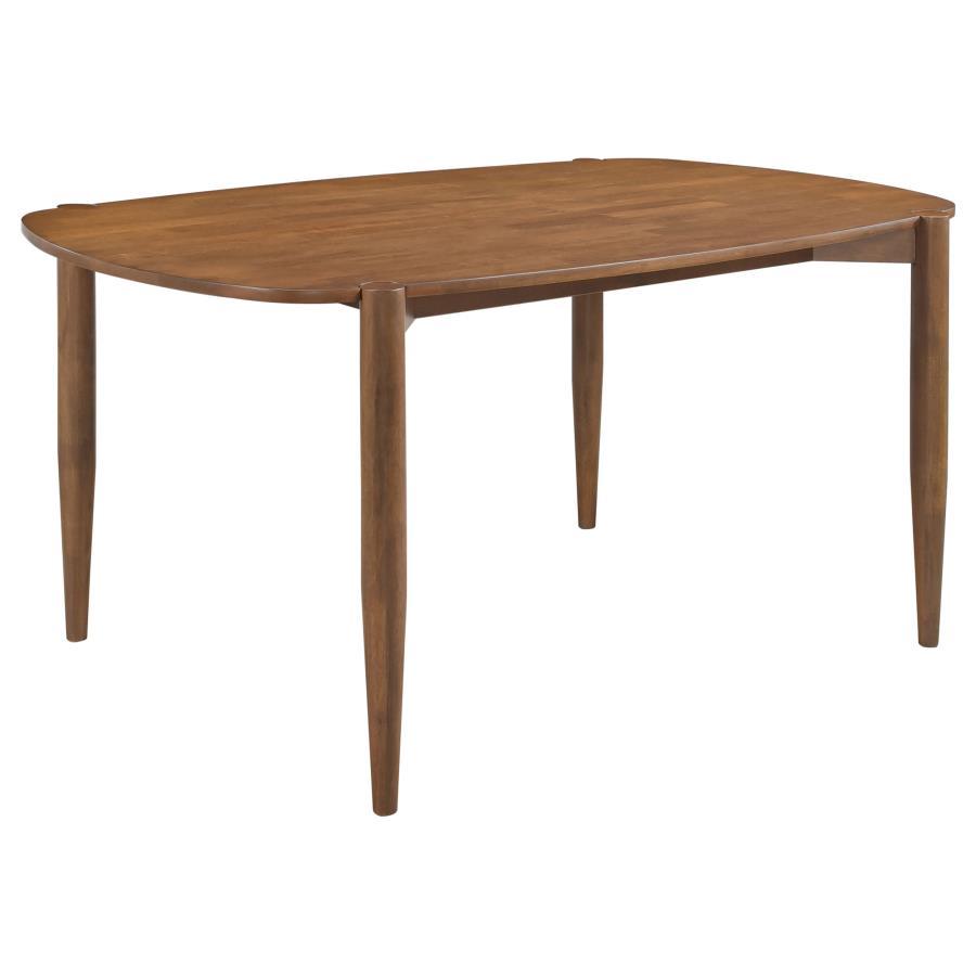 Dortch - Oval Solid Wood Dining Table - Walnut Dining Table modern furniture Contempo Furniture