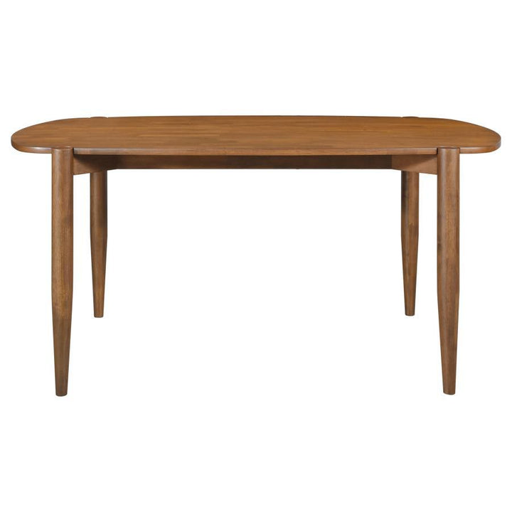 Dortch - Oval Solid Wood Dining Table - Walnut Dining Table modern furniture Contempo Furniture