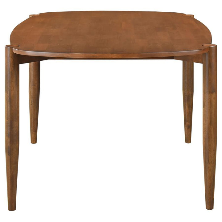 Dortch - Oval Solid Wood Dining Table - Walnut Dining Table modern furniture Contempo Furniture