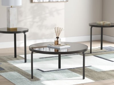 Dorylin Table (Set of 3) - Black Table Set modern furniture Contempo Furniture