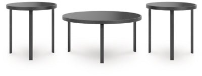 Dorylin Table (Set of 3) - Black Table Set modern furniture Contempo Furniture