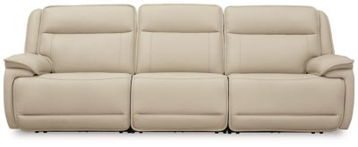 Double Deal 3 - Piece Power Reclining Sofa Sectional - Beige Reclining Sectional modern furniture Contempo Furniture