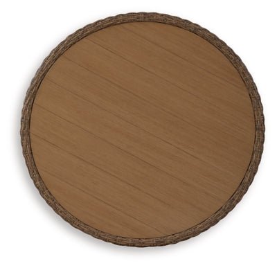 Double Point Outdoor Coffee Table - Beige Coffee Table modern furniture Contempo Furniture