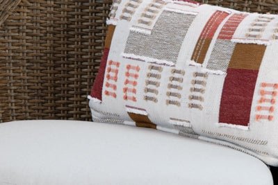 Double Point Outdoor Loveseat/2 Swivel Chairs (Set of 3) - Beige 3 Piece Outdoor Set modern furniture Contempo Furniture