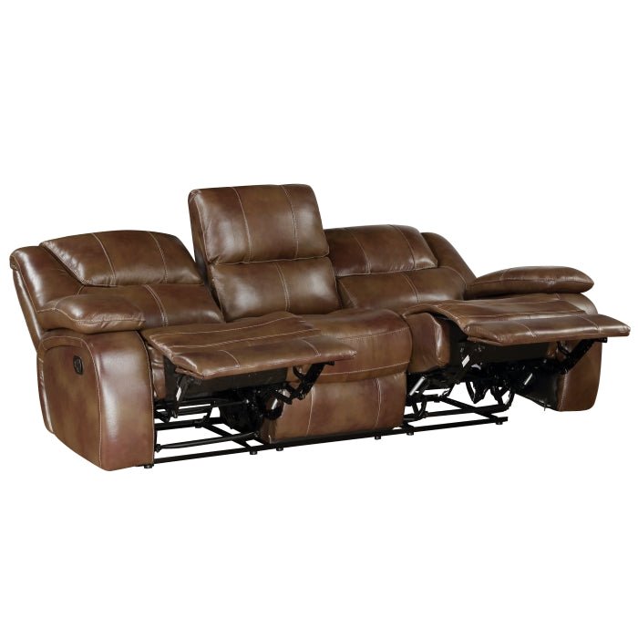 Double Reclining Leather Sofa | Wall Hugger Recliner Couch Reclining Sofa modern furniture Contempo Furniture