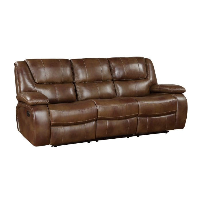 Double Reclining Leather Sofa | Wall Hugger Recliner Couch Reclining Sofa modern furniture Contempo Furniture