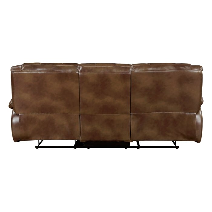 Double Reclining Leather Sofa | Wall Hugger Recliner Couch Reclining Sofa modern furniture Contempo Furniture