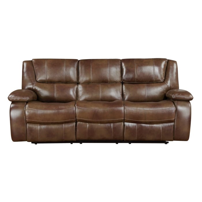 Double Reclining Leather Sofa | Wall Hugger Recliner Couch Reclining Sofa modern furniture Contempo Furniture