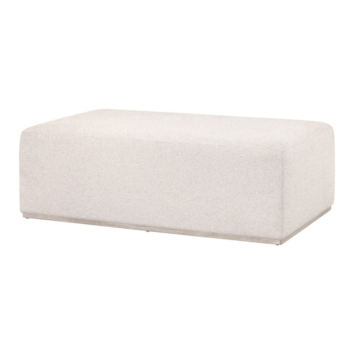 Dovetail Upholstered Coffee Table LiveSmart Gellar Linen, Natural Gray Acacia Coffee Table modern furniture Contempo Furniture