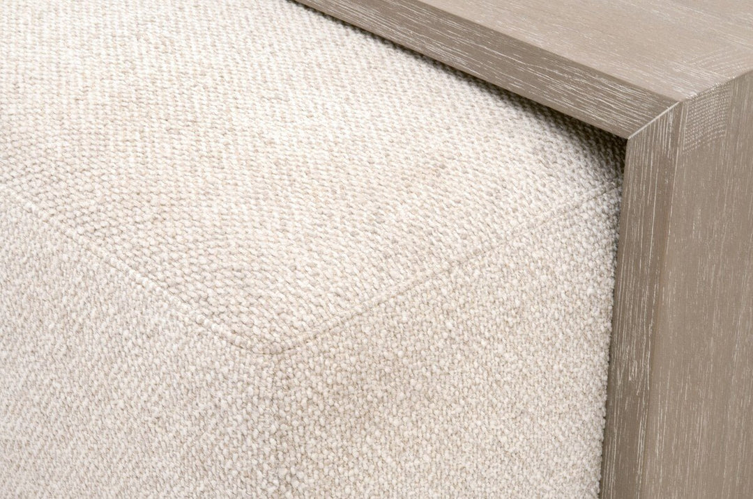 Dovetail Upholstered Coffee Table LiveSmart Gellar Linen, Natural Gray Acacia Coffee Table modern furniture Contempo Furniture