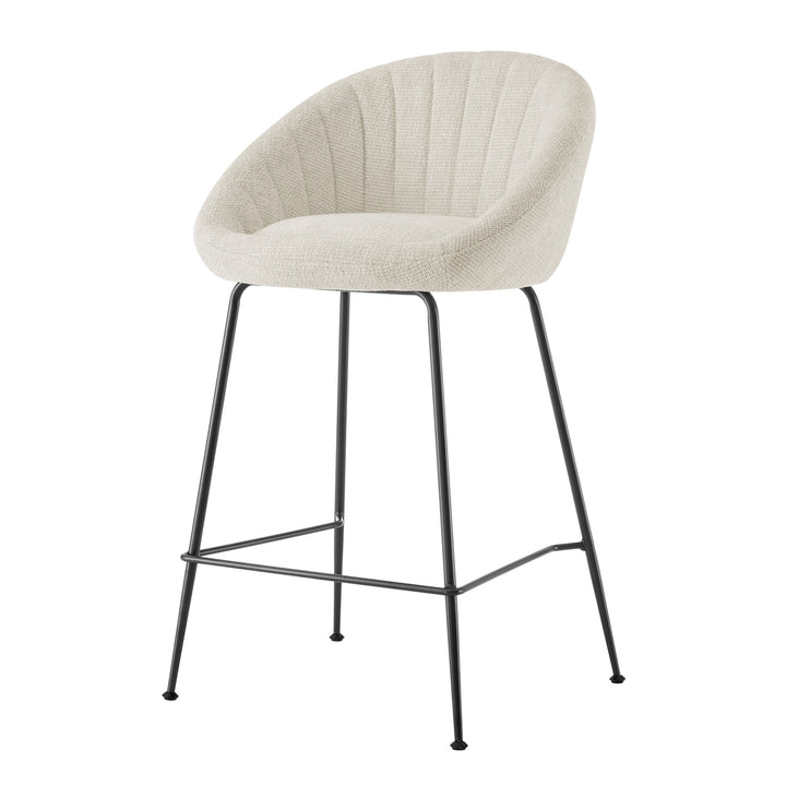 Watson Chenille Counter Stool - Haga Ivory