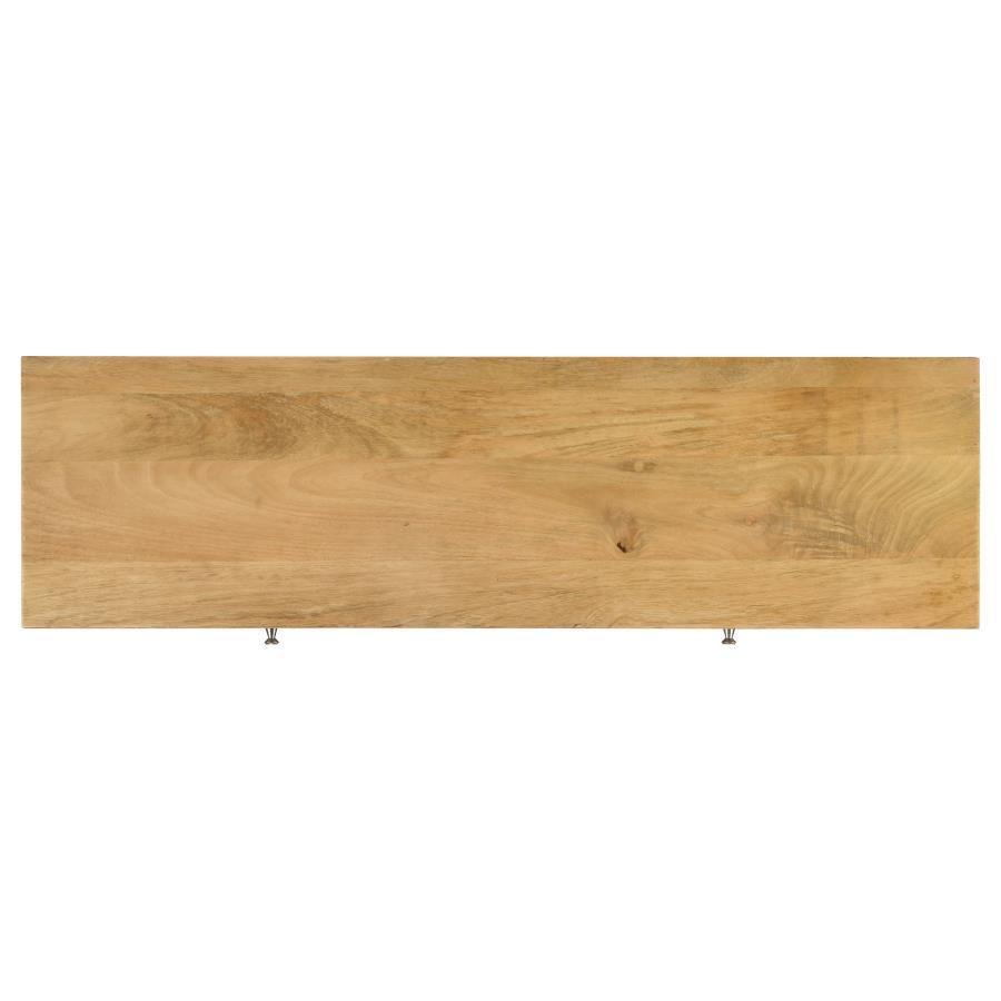 Draco - 2 - Drawer Console Table Hand Carved Details - Natural Console Table modern furniture Contempo Furniture