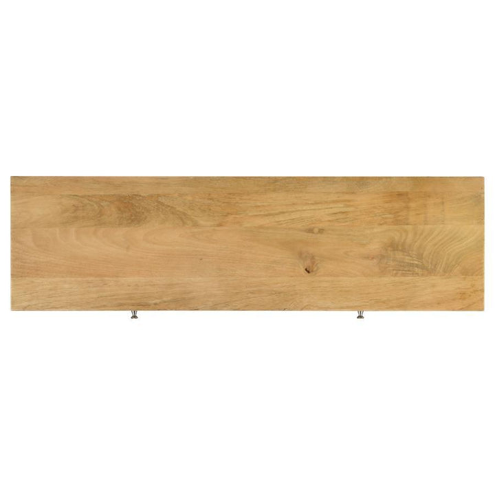 Draco - 2 - Drawer Console Table Hand Carved Details - Natural Console Table modern furniture Contempo Furniture