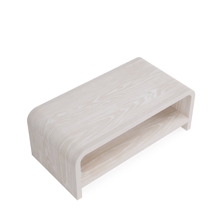 Drake Ash Wood Coffee Table in Sugar Coffee Table modern furniture Contempo Furniture