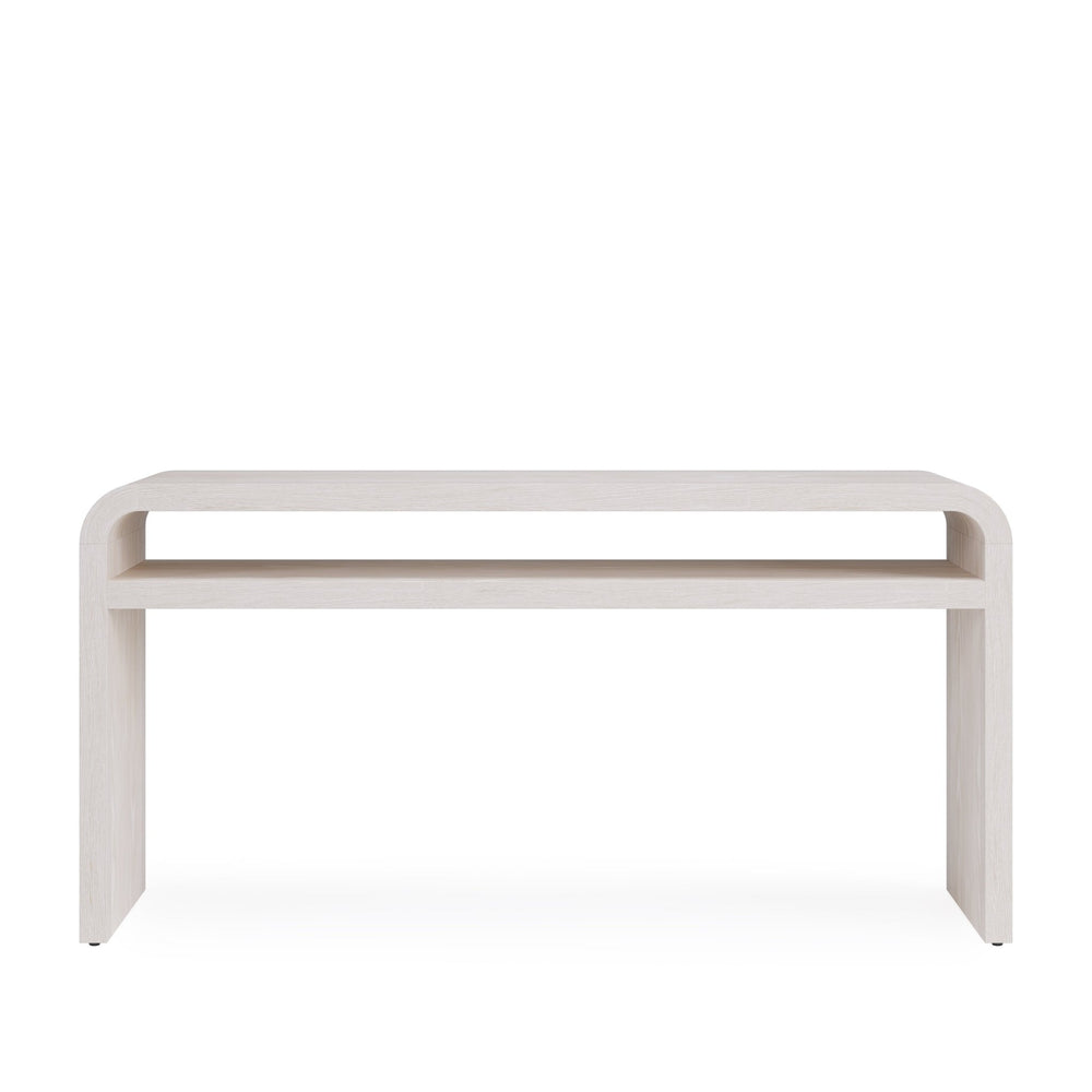 Drake Ash Wood Console Table in Sugar Console Table modern furniture Contempo Furniture