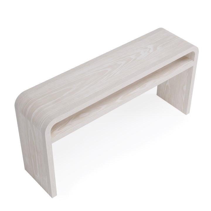Drake Ash Wood Console Table in Sugar Console Table modern furniture Contempo Furniture