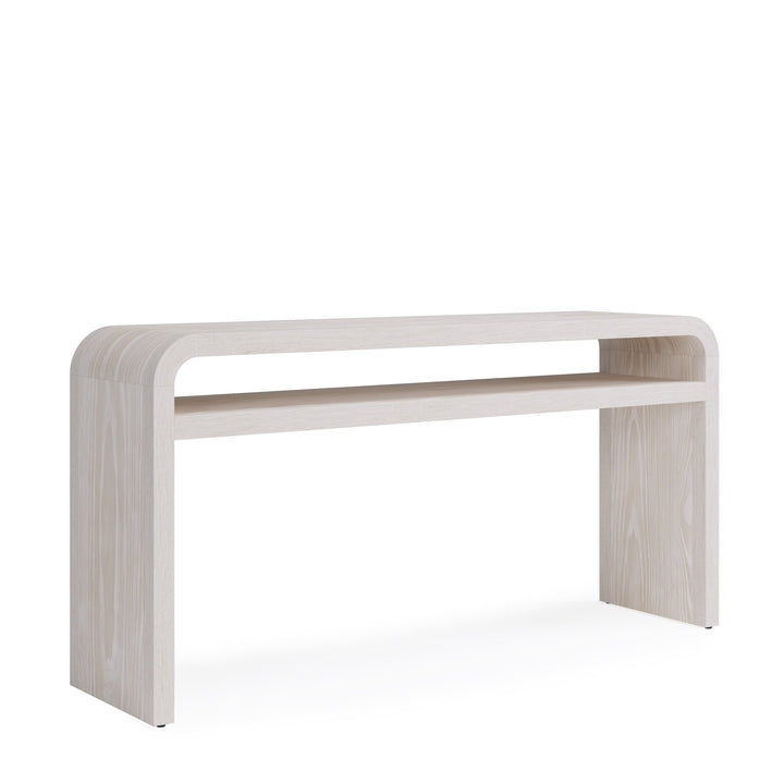 Drake Ash Wood Console Table in Sugar Console Table modern furniture Contempo Furniture