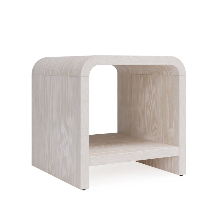 Drake Ash Wood Side Table in Sugar End Table modern furniture Contempo Furniture