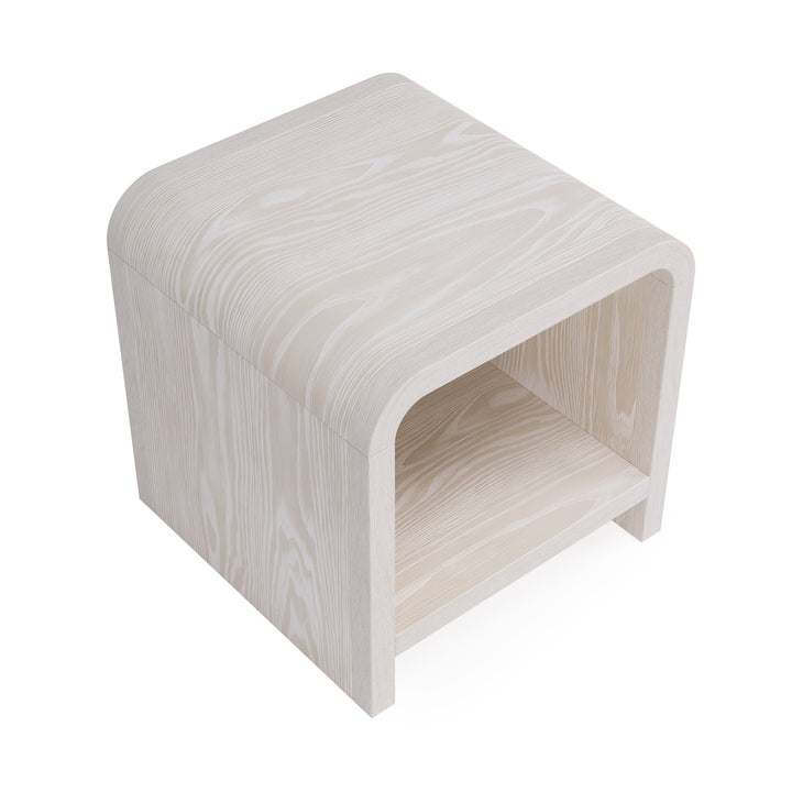 Drake Ash Wood Side Table in Sugar End Table modern furniture Contempo Furniture