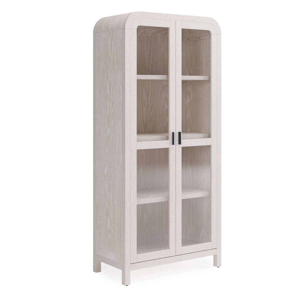 Drake Glass Door Wooden Bookcase in Sugar Bookcase modern furniture Contempo Furniture