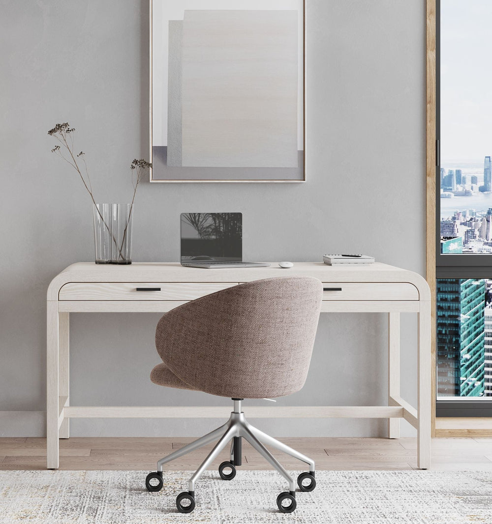 Drake Two Drawer Writing Desk in Sugar Desks modern furniture Contempo Furniture