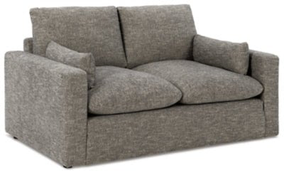 Dramatic Loveseat - Dark Gray Stationary Loveseat modern furniture Contempo Furniture