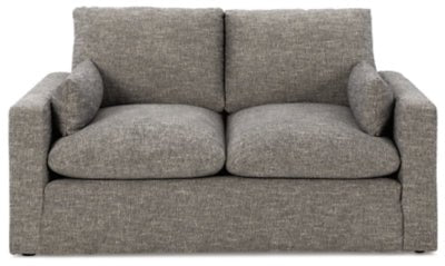 Dramatic Loveseat - Dark Gray Stationary Loveseat modern furniture Contempo Furniture