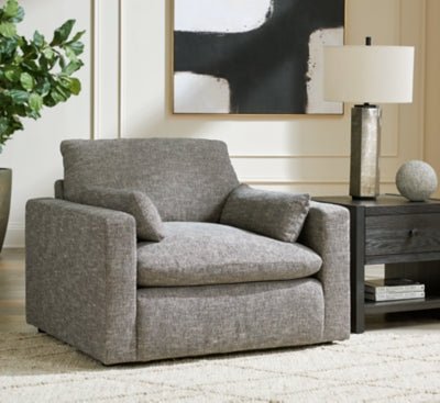 Dramatic Oversized Chair - Dark Gray Arm Chair modern furniture Contempo Furniture