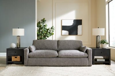 Dramatic Sofa - Dark Gray Stationary Sofa modern furniture Contempo Furniture