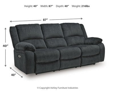 Draycoll Power Reclining Sofa - Dark Gray Power Reclining Sofa modern furniture Contempo Furniture