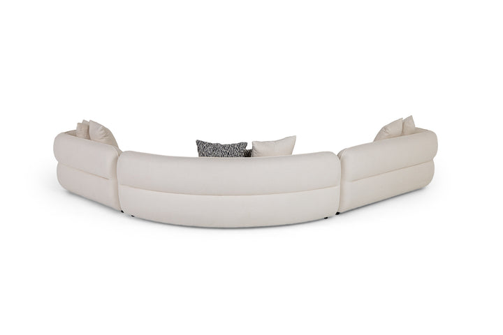 Drayton - Modern Off-White Fabric Sectional Sofa