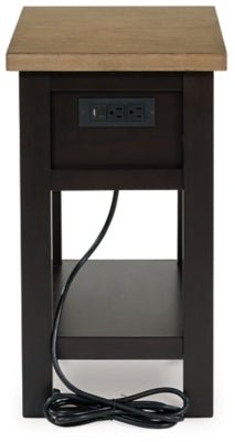 Drazmine Chairside End Table - Dark Brown Chair Side Table modern furniture Contempo Furniture